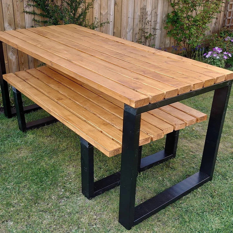 Garden table bench