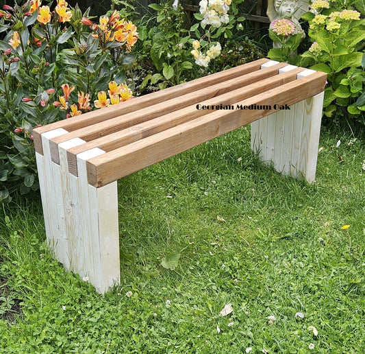 Rustic wooden bench