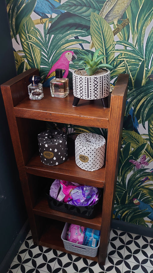 Chunky Rustic Bathroom Shelving Unit