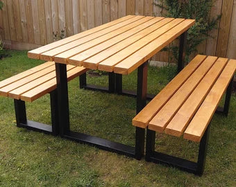 Garden table bench